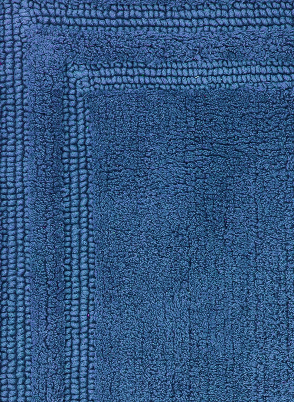 Non Slip Luxury Reversible Cotton Bathmat In Marine Blue Online At Best Prices