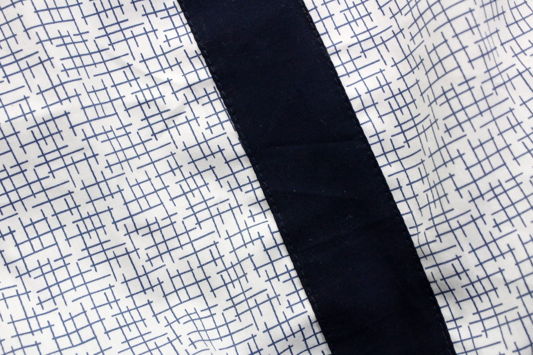 Printed Geometrical Arrow Cotton Satin Bolster Cover set - navy-blue