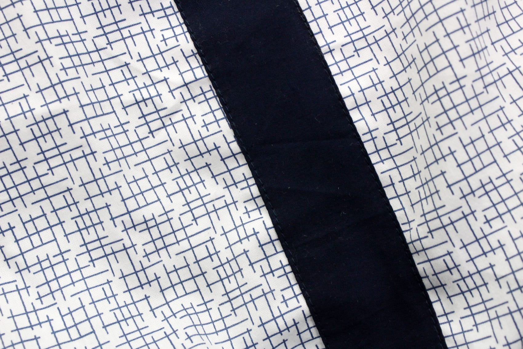 Soft Navy Blue Geometrical Arrow Print Cotton Satin Bolster Cover Set online in India