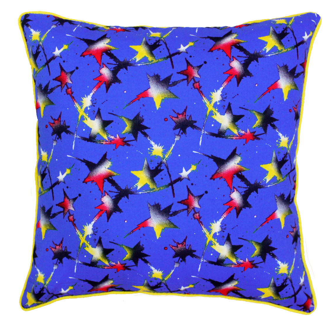 Quartz Printed Star Cotton 2 Pcs Cushion Cover - Blue