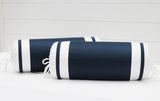 400 TC Luxurious Cotton Satin Bolster Cover Set in Navy Blue-2Pcs