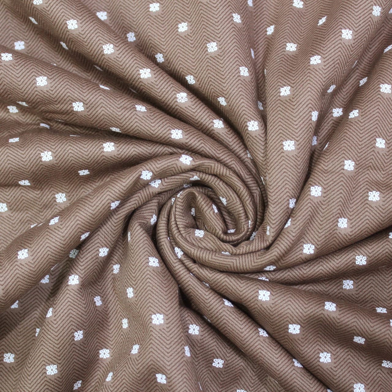 Pearl Texture Floral Print 300TC Cotton Dohar Comforter In Coffee Brown At Best Prices