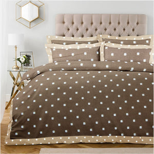 Pearl Texture Floral Print 300TC Cotton Dohar Comforter In Coffee Brown At Best Prices