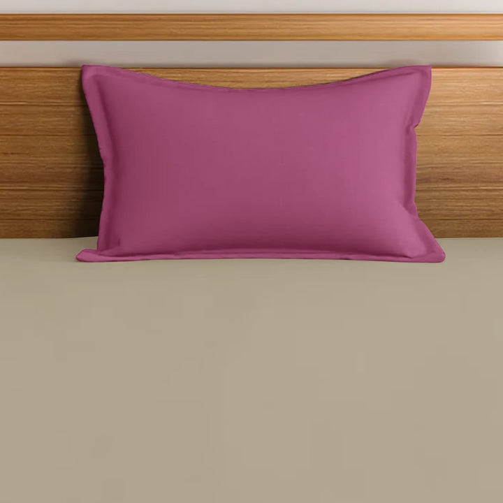 Soft Cotton Plain 210 TC Single Fitted Bedsheet In Khaki At Best Prices