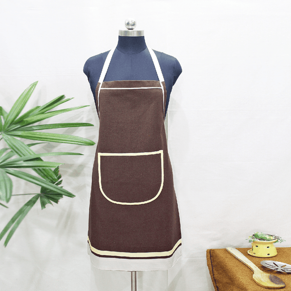 Stylish Coffee Handwoven Cotton Kitchen Apron (1 Pc) Online In India 