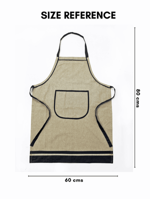 Stylish Mouse Natural Handwoven Cotton Kitchen Apron (1 Pc) Online In India