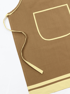 Stylish Camel Brown Handwoven Cotton Kitchen Apron (1 Pc) Online In India