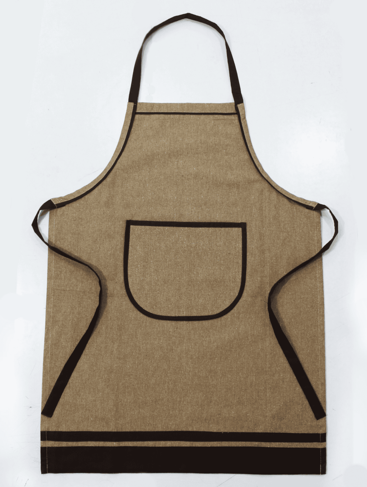 Stylish Camel Brown Natural Handwoven Cotton Kitchen Apron (1 Pc) Online In India
