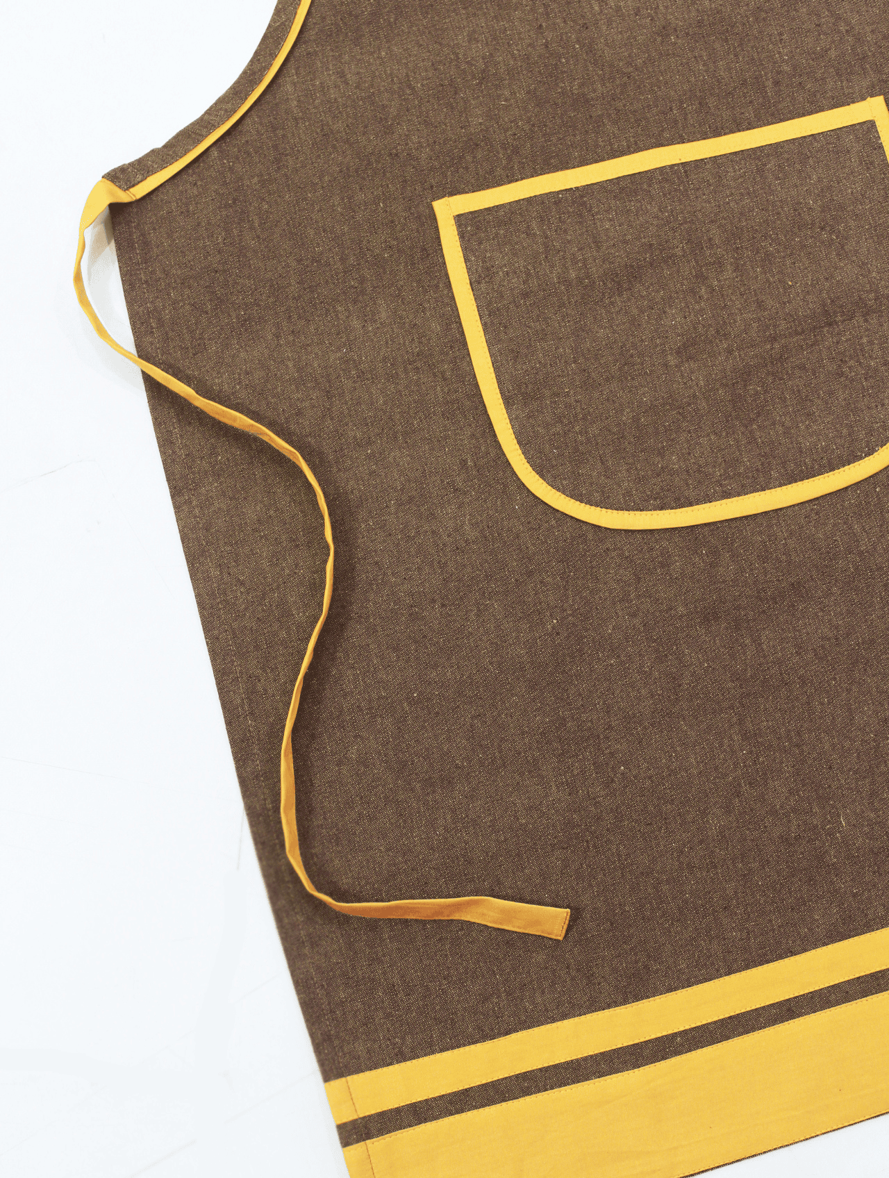Stylish Coffee Beige Handwoven Cotton Kitchen Apron (1 Pc) Online In India
