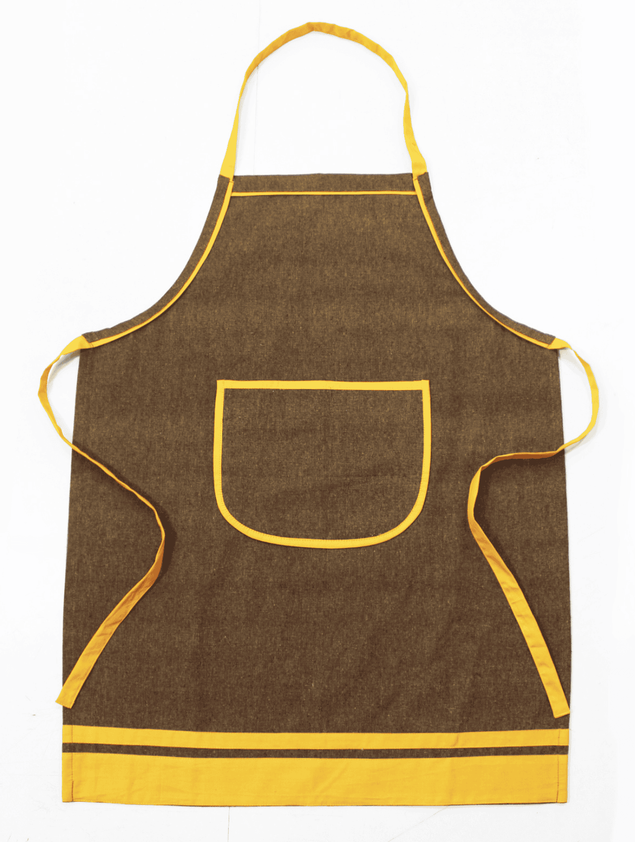 Stylish Coffee Beige Handwoven Cotton Kitchen Apron (1 Pc) Online In India