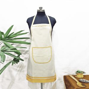 Stylish Natural Handwoven Cotton Kitchen Apron (1 Pc) Online In India