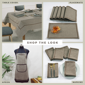 Comfortable Plain Virgo Woven Cotton Table Cover online In India