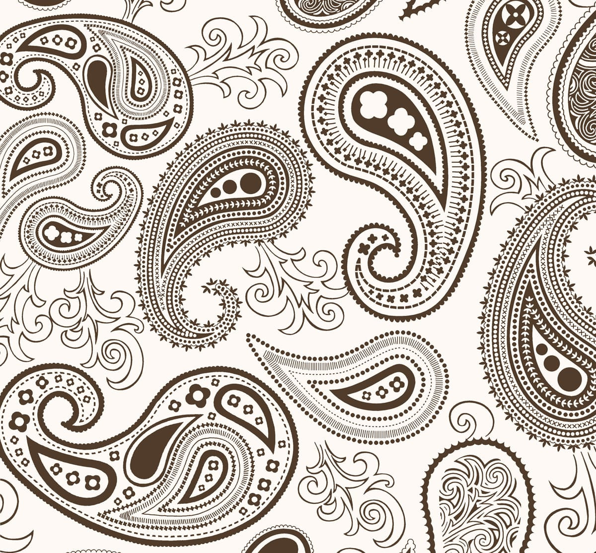 Soft Paisley Print 144 TC Cotton Bedsheet In Brown At Best Prices
