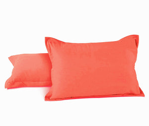 Soft 210 TC Plain Cotton Pillow Cover Set In Peach Online In India(2 Pcs)