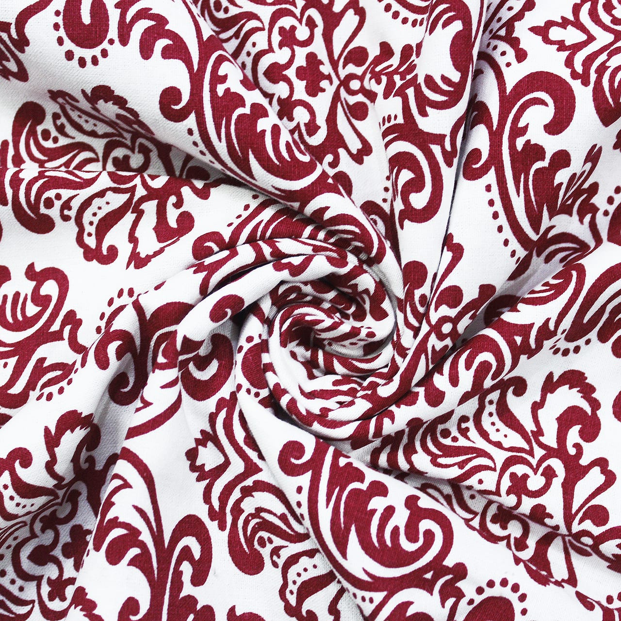 Soft Maroon 144 TC Damask Print Cotton Fabric(231 cms) online in India