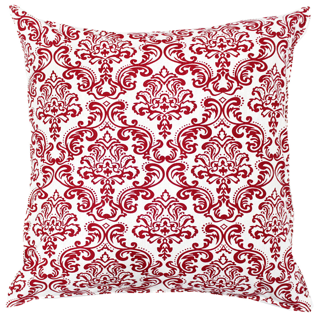 Soft Damask print Maroon Cotton Cushion Cover Set online in India