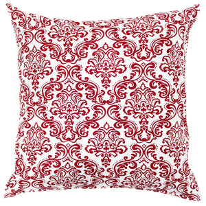 Soft Damask print Maroon Cotton Cushion Cover Set online in India