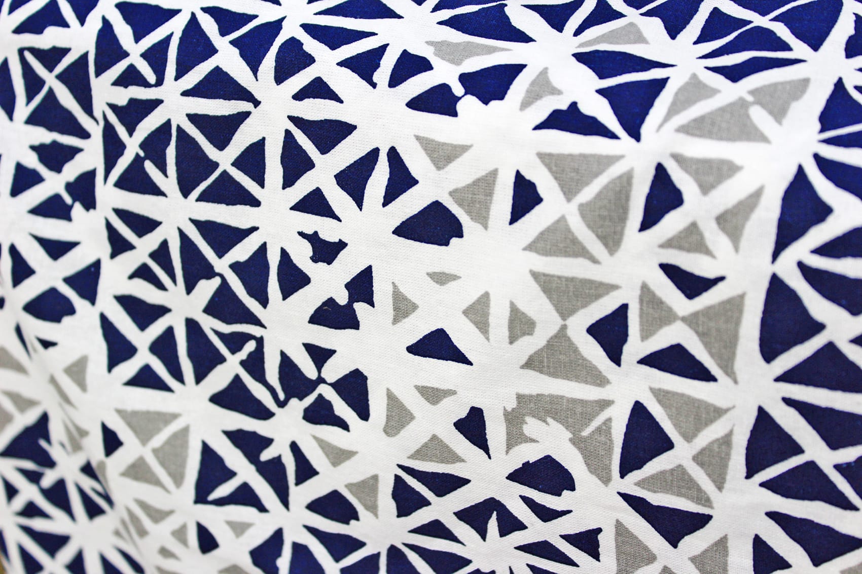 Designer Navy Blue Cotton Print Geometrical 144 TC Diwan Set(6 Pcs) online in India