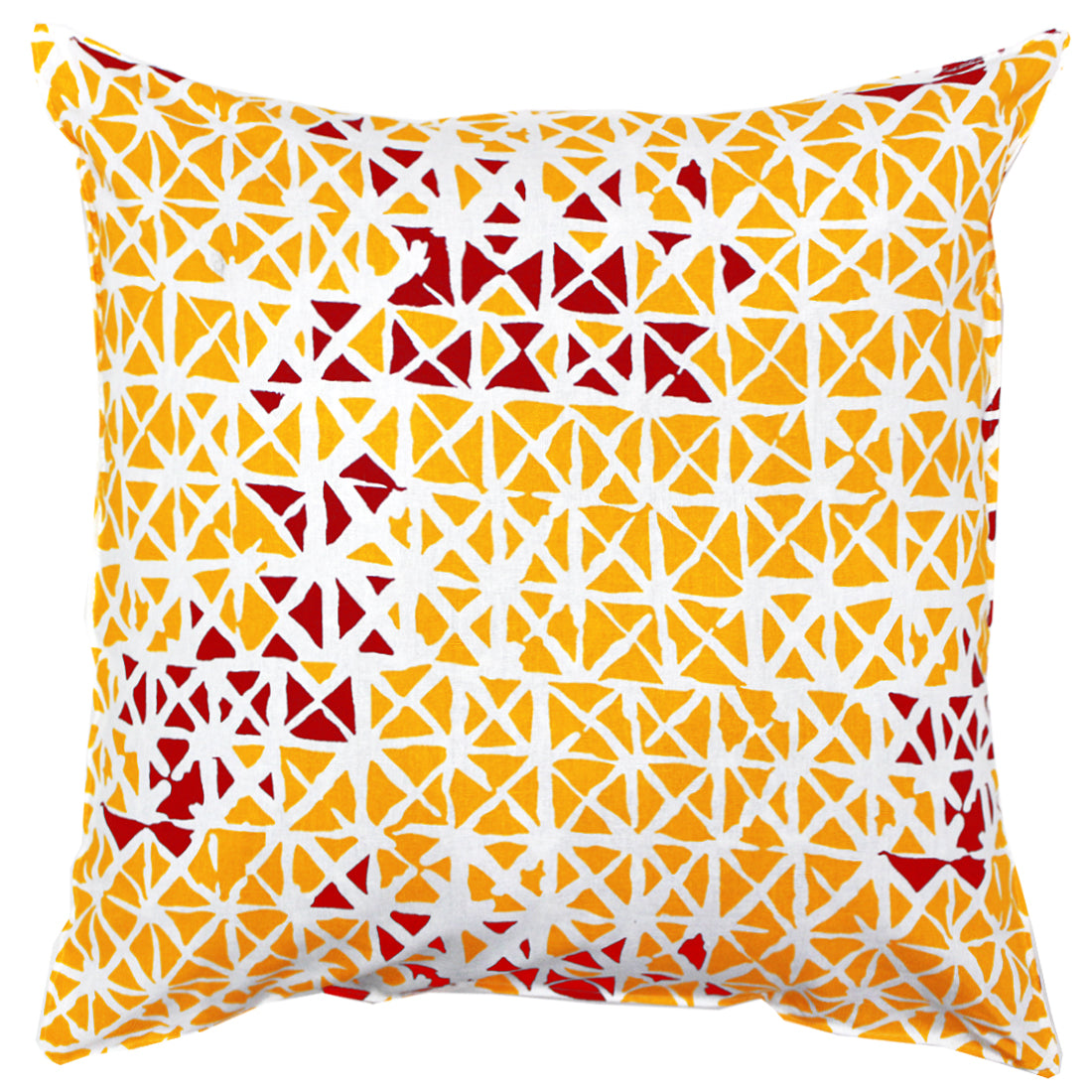 Soft Geometrical print Maroon & Mustard Cotton Cushion Cover Set online in India