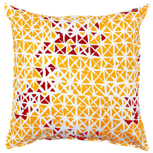 Soft Geometrical print Maroon & Mustard Cotton Cushion Cover Set online in India