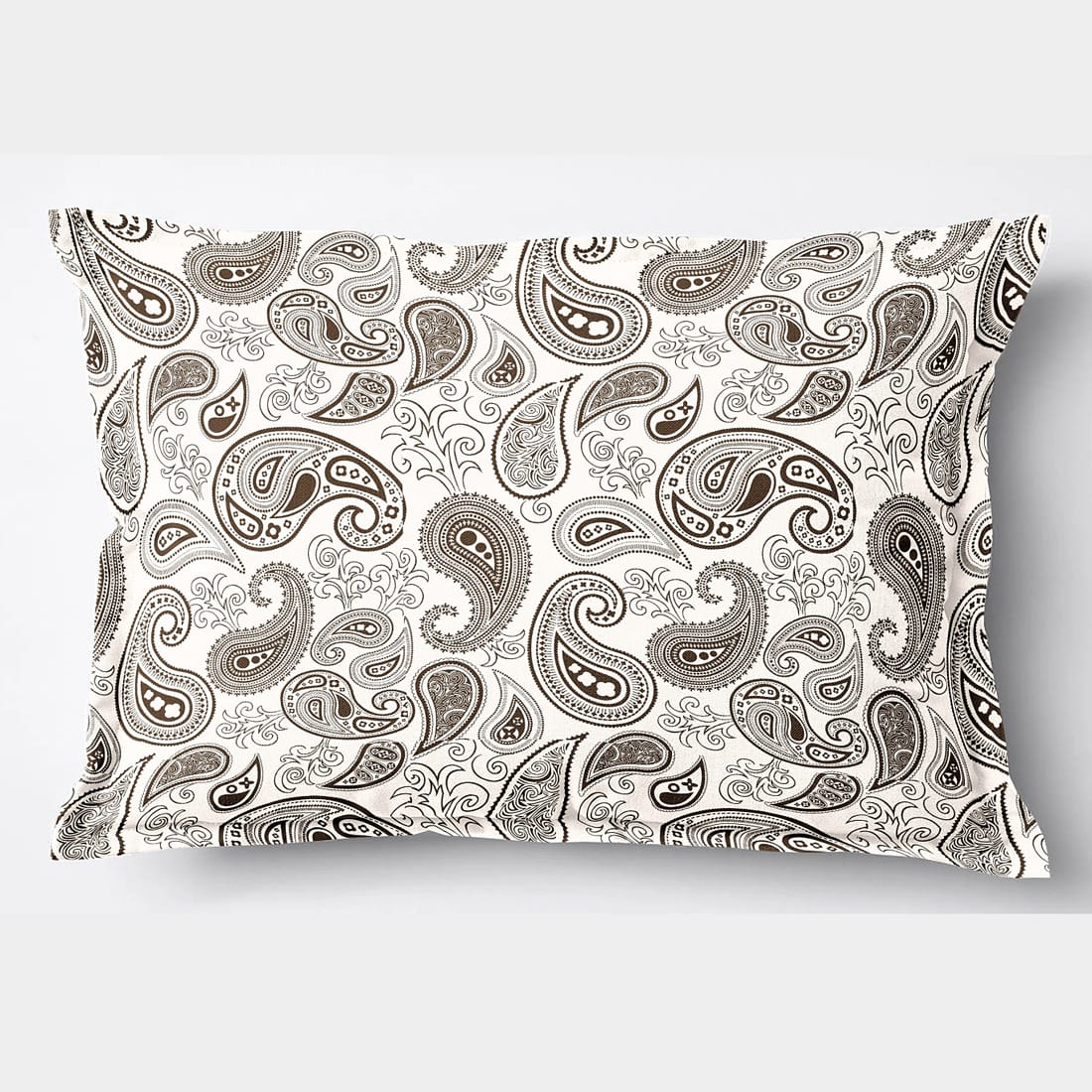 Soft Paisley Print Pillow Cover Set In Brown Online At Best prices(2 Pcs)