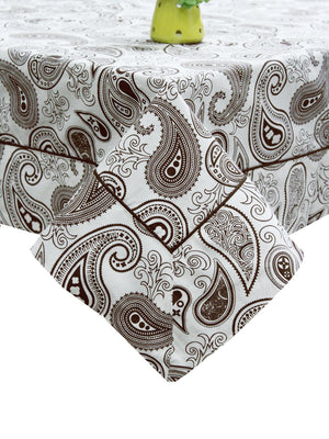 Prism Brown Printed Cotton Damask Table Cover(1 Pc) online in India