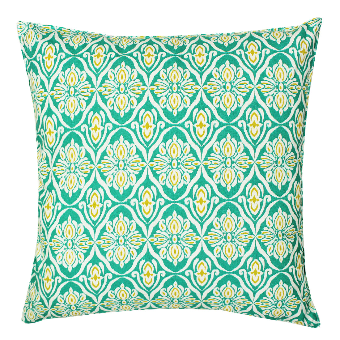 Soft Ikat print Aqua Cotton Cushion Cover Set online in India