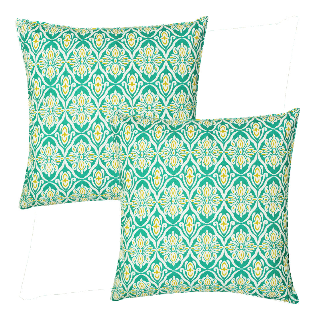 Soft Ikat print Aqua Cotton Cushion Cover Set online in India