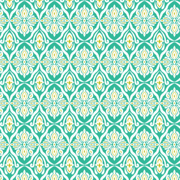 Soft Aqua 144 TC Floral Print Cotton Fabric(231 cms) online in India