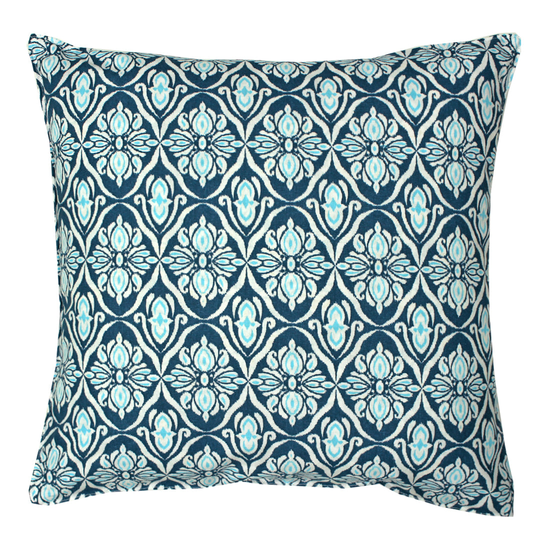 Soft Ikat print Navy Blue Cotton Cushion Cover Set online in India