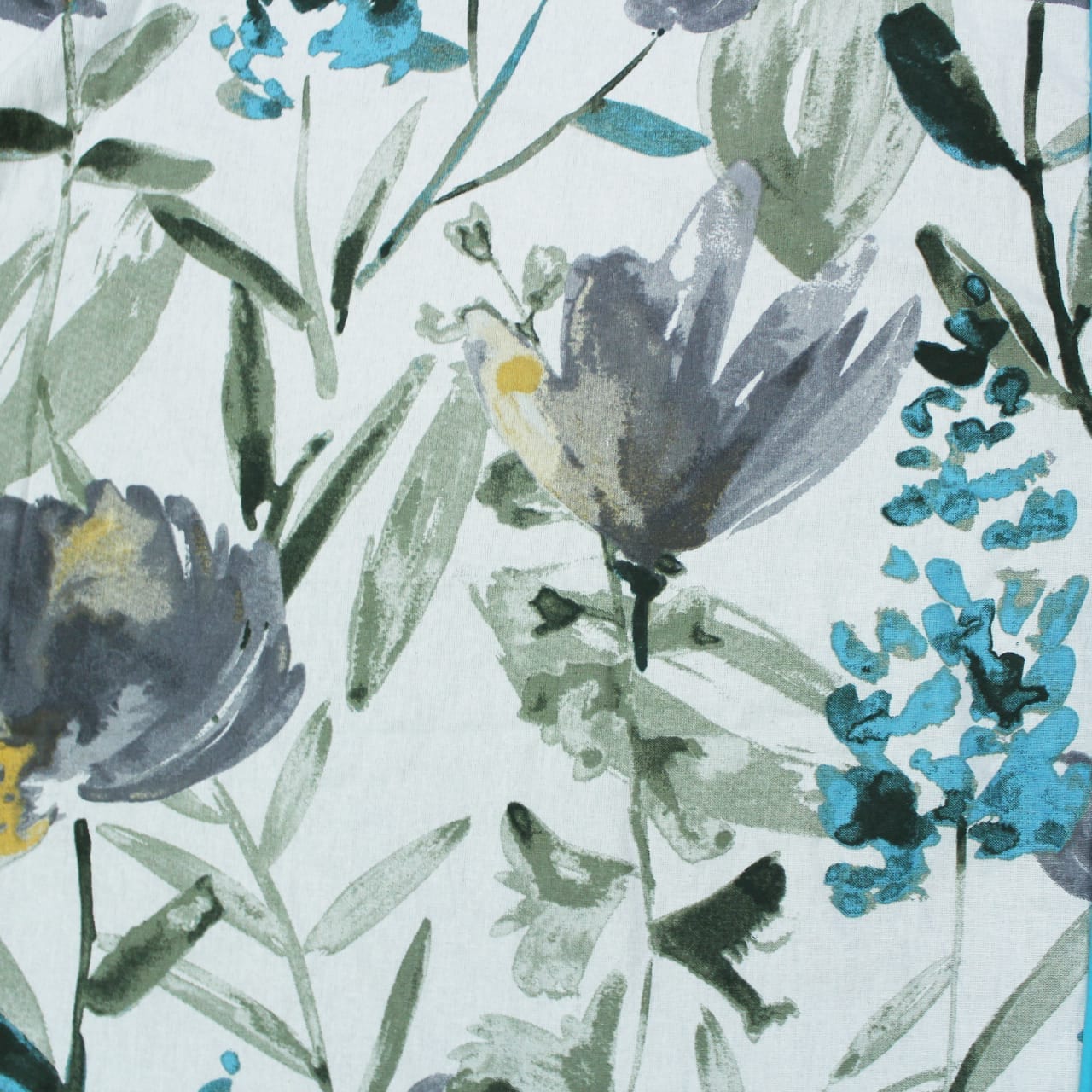 PRISM Printed Cotton Floral 1 Pc Table Cover - Aqua
