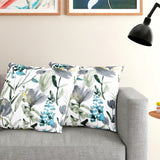 Soft Floral print Aqua Cotton Cushion Cover Set online in India
