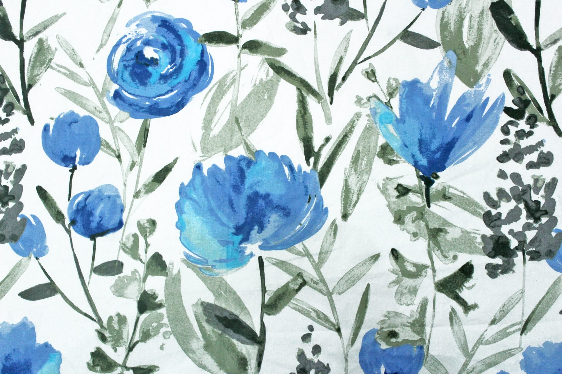 Sofe Blue Cotton Print Floral Pattern Diwan Set(6 Pcs) online in India