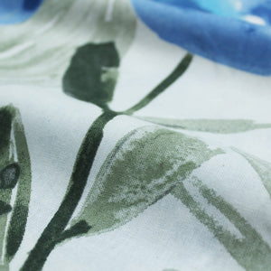 Prism Blue Printed Cotton Damask Table Cover(1 Pc) online in India