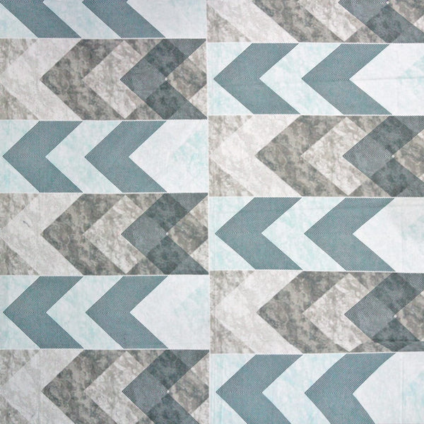 Printed 144 TC Prism Geometrical Cotton Fabric 88" (224 cms) - Blue