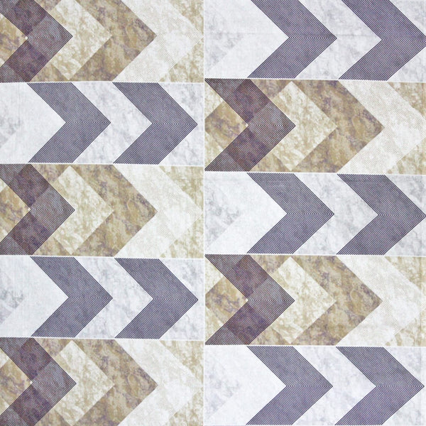 Printed 144 TC Prism Geometrical Cotton Fabric 88" (224 cms) - Brown