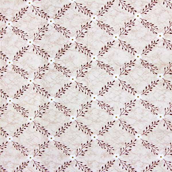 Printed 144 TC Prism Floral Cotton Fabric 88" (224 cms) - Coffee