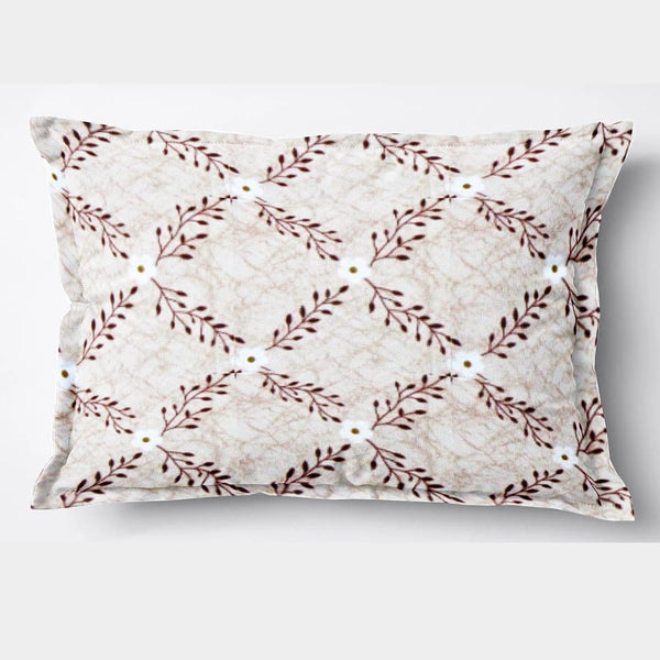 Soft Floral Print Pillow Cover Set In Coffee Online At Best prices(2 Pcs)