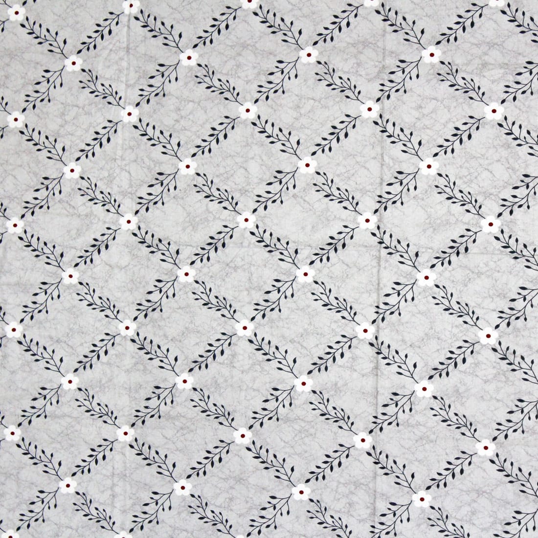 Printed Floral Cotton 2 Pcs Bolster Cover set - Grey