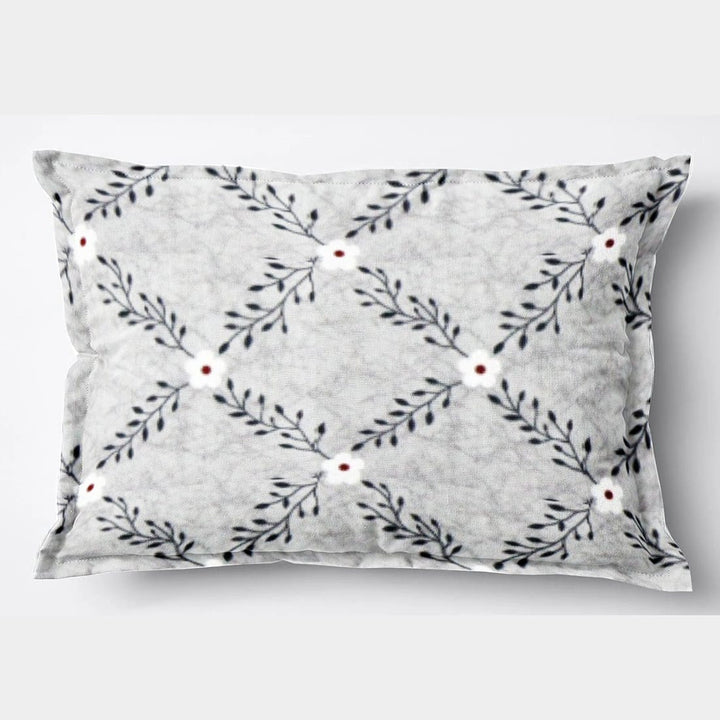 Soft Floral Print Pillow Cover Set In Grey Online At Best prices(2 Pcs)