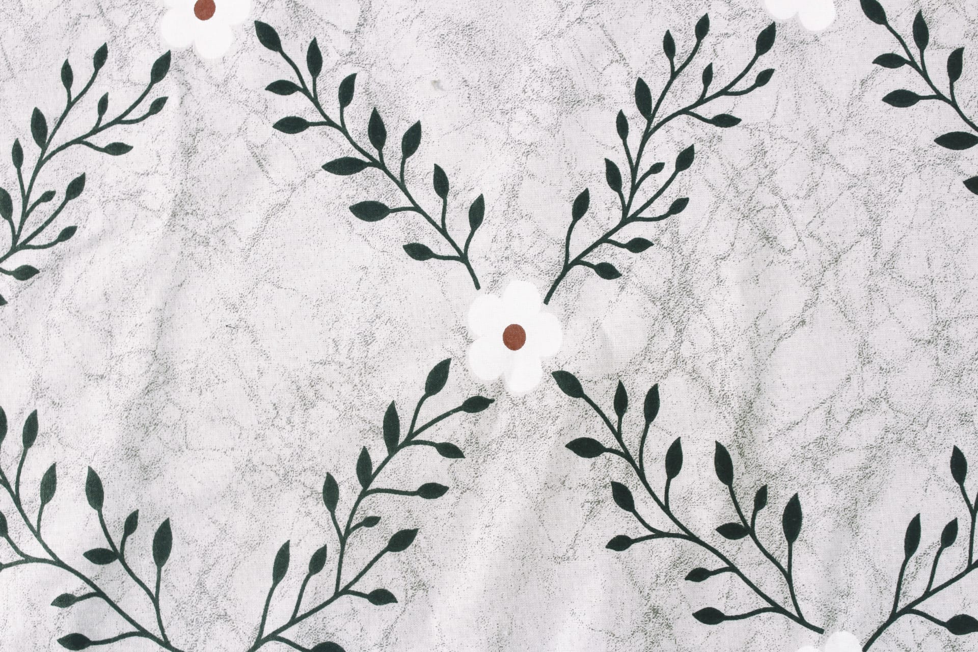 Printed Floral Cotton 2 Pcs Bolster Cover set - Grey