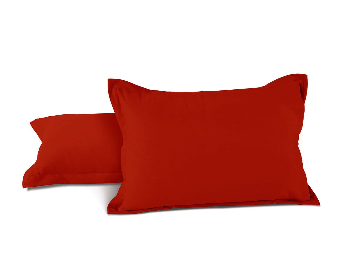 Soft 210 TC Plain Cotton Pillow Cover Set In Rust Online In India(2 Pcs)