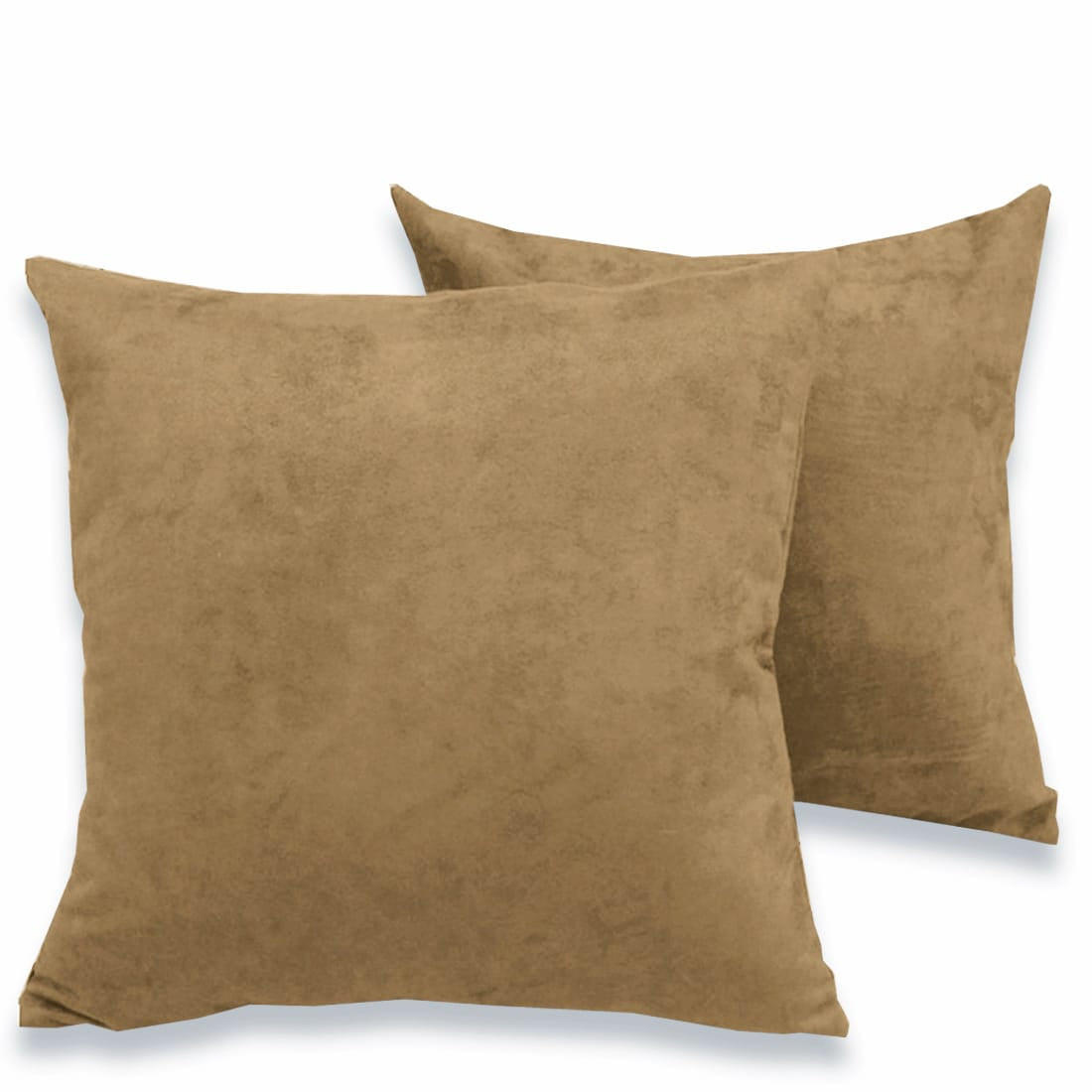 Luxurious Microfiber Suede Velvet Cushion Cover Set in Camel Brown online in India