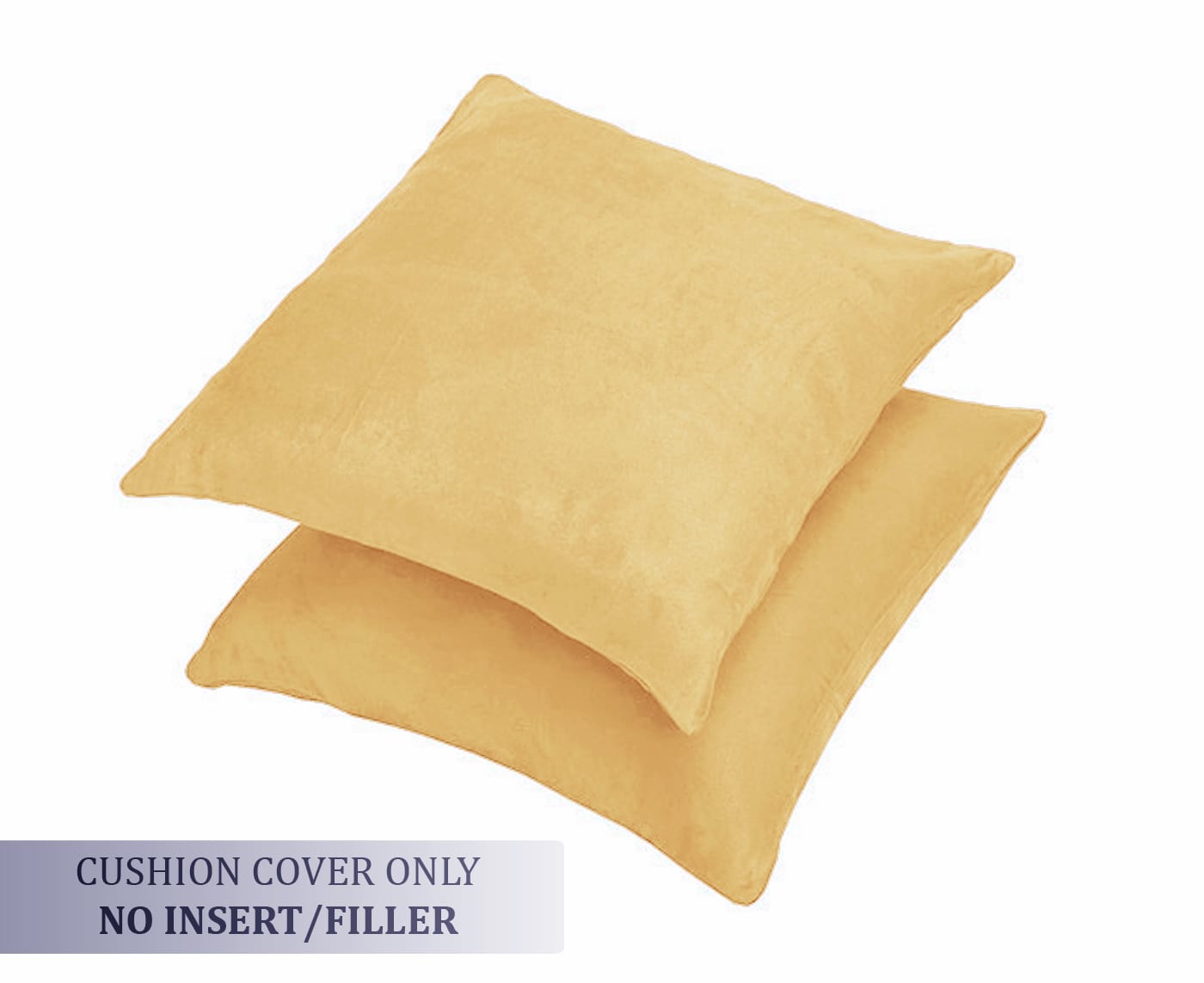 Luxurious Microfiber Suede Velvet Cushion Cover Set in Gold online in India