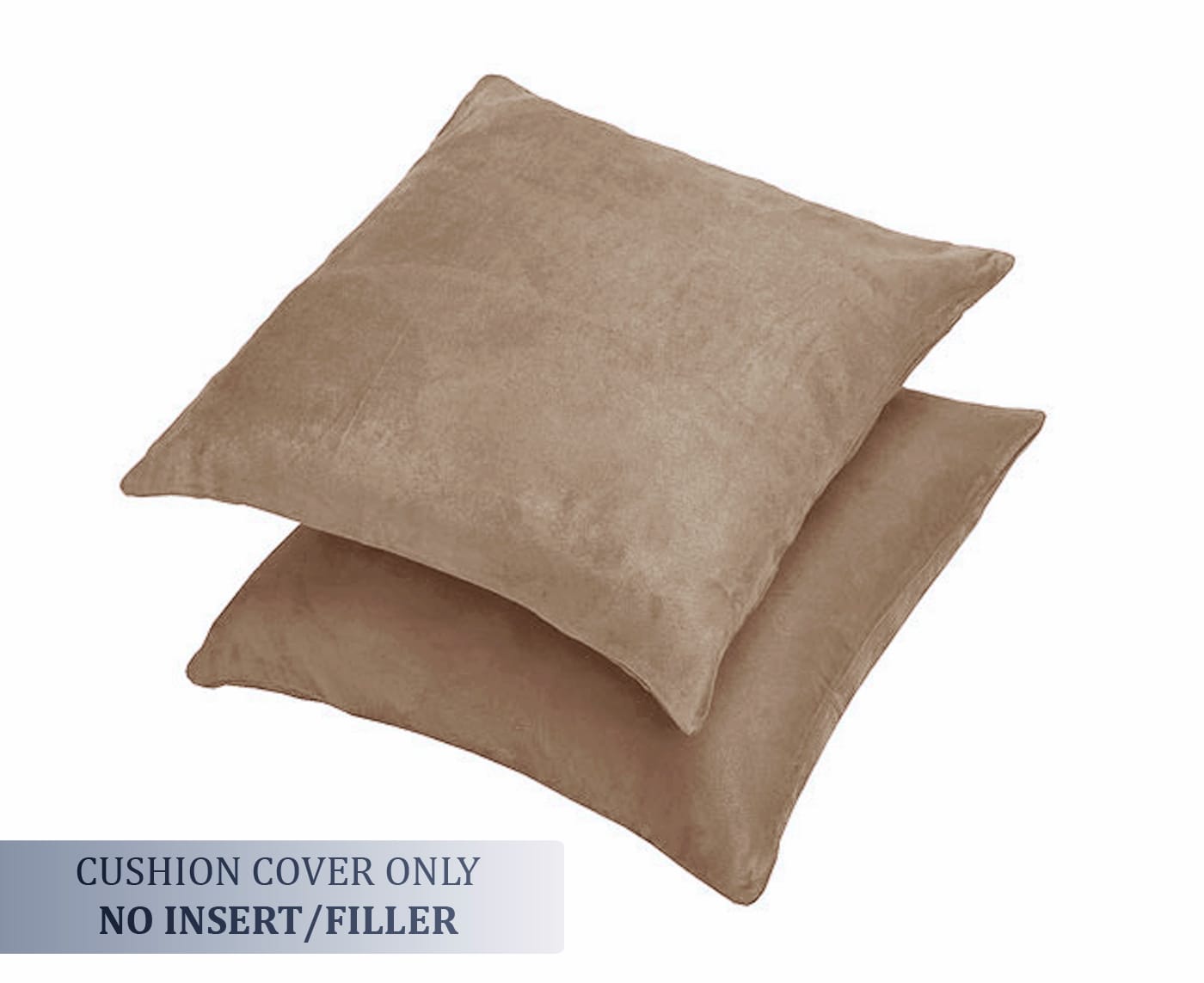 Luxurious Microfiber Suede Velvet Cushion Cover Set in Sand online in India