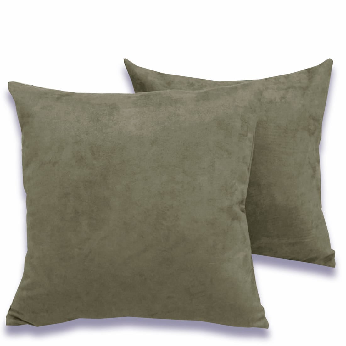 Luxurious Microfiber Suede Velvet Cushion Cover Set in Khaki online in India