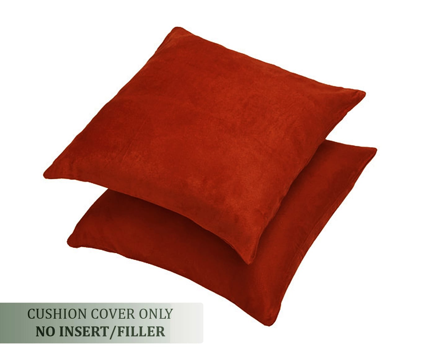 Luxurious Microfiber Suede Velvet Cushion Cover Set in Rust online in India