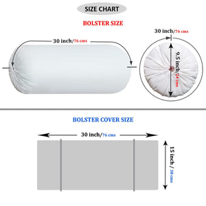 Soft Blue Modern Art Print Cotton Satin Bolster Cover Set online in India