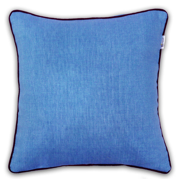 Soft Woven Corded Stripe Cotton Cushion Cover Set in Sky Blue online (1Pc)