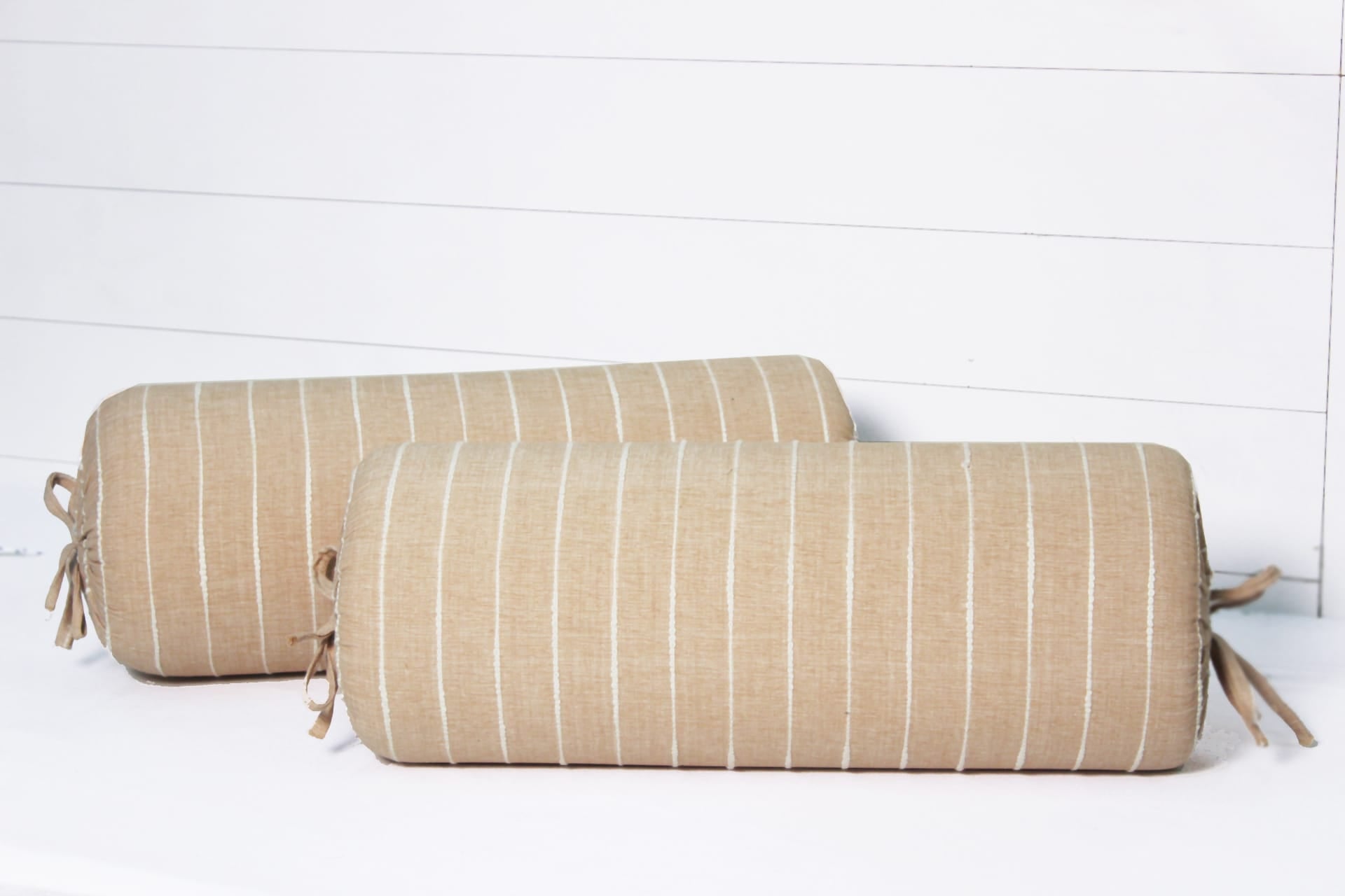 Stylish Stripes Woven Cotton Bolster Cover set (2 Pcs) online in India